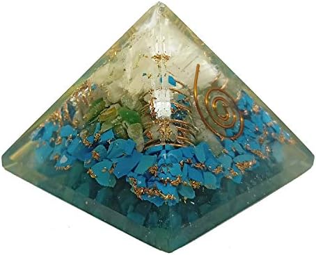 Sharvgun Extra Large Turqouise & Salenite Stone Orgonite Pyramid Pyramid Crystal Crystal 65-75mm