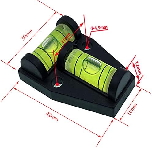 Платформата 4PCS Mini T-Type Ниво може да се користи за ниво, мало ниво на домаќинство, хоризонтална меурче од меурчиња 42 * 30 * 16мм