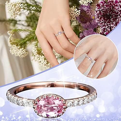 2023 година Нов аметист циркон жени прстен креативен прстен накит предлог за роденден подарок невестински ангажман забава прстен на верверица прстен