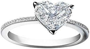 Свадба на венчавки во Балаки, женски метал во форма на срцев целосен дијамант микроинклајд за ангажман на циркони, кој е накит за подароци,