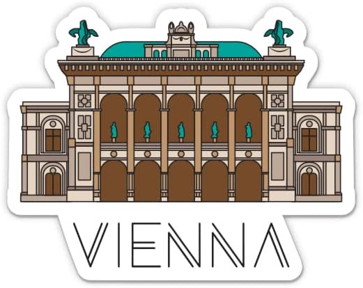 Виена Австрија-3 Винил Налепница-За Автомобил Лаптоп Шише Со Вода Телефон - Водоотпорен Налепница