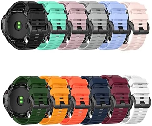 IRJFP 26 22mm Брзо издание за часовници за часовници за Garmin Fenix ​​7 7x 6x 6 6s 5 5x 3 3HR S60 MK1 Watch Silicone EasyFit