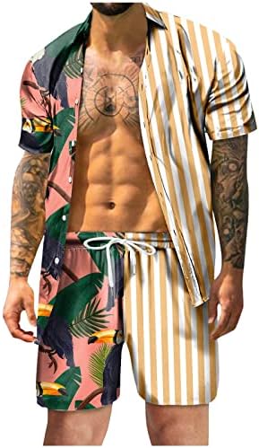 Бмисегм Менс Одговара На Големи И Високи Мажи Летно Модно Слободно Време Хаваи Крајбрежје Одмор Плажа Дигитално 3д Печатење Кратко