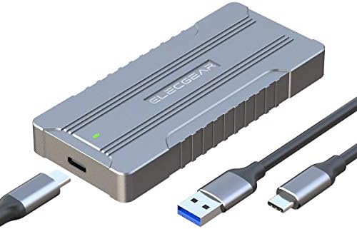 ELECGEAR NVME USB Куќиште, Пренослив M. 2 SSD USB 10GBPS 3.1 Gen2 Надворешен Алуминиумски Адаптер За Ладење Случај, PCI-e 2280/2260/2242/2230
