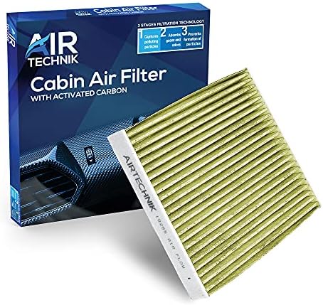 AirTechnik CF10285 PM2.5 Филтер за воздух во кабината w/активиран јаглерод | Fits Select Jaguar, Land Rover, Pontiac, Scion, Subaru, Lexus и Toyota модели-87139-48020/87139-50100