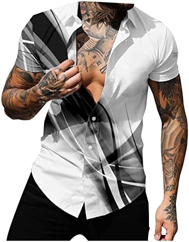 Дизајнерски графички маички мажи 2023 моден дигитален принт пуловер Топ летен спорт фитнес кратки ракави маички блуза