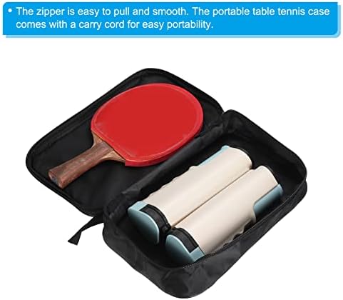 Патикил 11 „x 7“ пинг -понг лопатка, 2 пакувачки табела за тенис рекет кутија за меки капаци за садови за спортски додатоци, црна