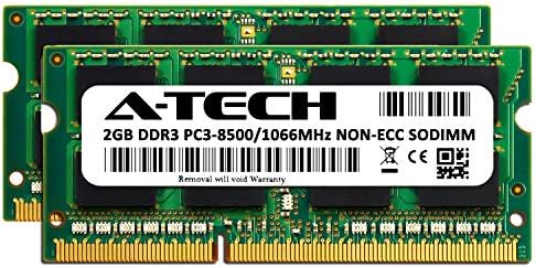 A-Tech за комплет Apple 4GB DDR3 1067MHz / 1066MHz PC3-8500 SODIMM меморија RAM меморија за MacBook, MacBook Pro, Imac, Mac Mini-Модели