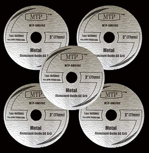 MTP Brand Pack од 5 3 во тркало за сечење метално сечење со дијаметар за Dremel SM510C 60 решетка