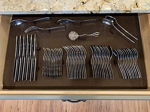 Комплет За Обложување На Фиоки за Сребрени садови Во Кафеава Боја-Држи 70 Парчиња