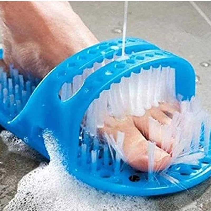 Папучи за туширање Gppzm Пластична бања стапала чистач потпетица за триење на стапалото