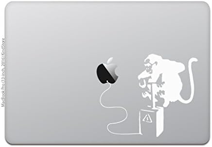 Kindубезна продавница MacBook Pro 13/15 /12 Налепница за налепници MacBook Banksy Monkey Bomb 12 /13 Бела M781-1213-W