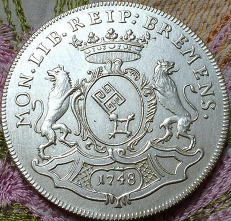 1748 Француски Монети Чист Бакар Сребро Позлатени Антички Сребрен Долар монети Ракотворби Колекција може Да Удар