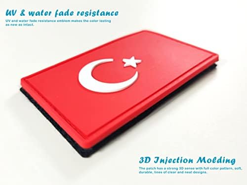 JBCD Турција знаме за крпење Турско тактичко лепенка - ПВЦ гумена кука и лепенка за прицврстување на јамка