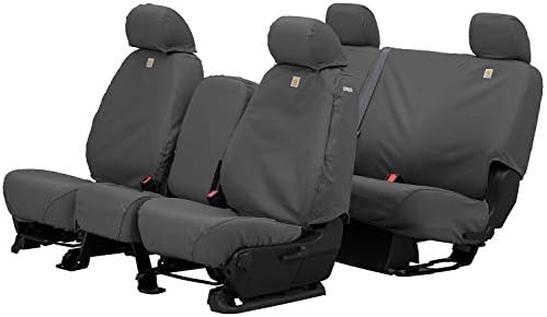 Covercraft Carhartt Seat Saidaver Cover Seat Covers | SSC8433Cagy | 2 -ри ред 60/40 клупа седиште | Компатибилен со избрани модели Toyota Tundra, чакал