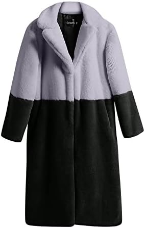 Ровови палта за жени, зимски роденден Парка за жени со долг ракав забава плус големина во боја, удобна јакна за удобност, лабава