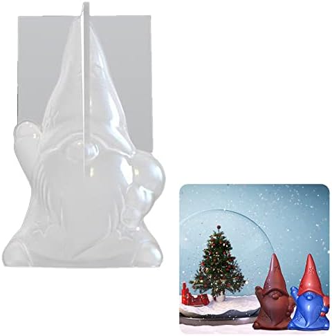 Kuyyfds- Божиќна смола од смола Дома декор епоксидна смола од сноп, сноумен мувла Санта Клаус Мувла Санта Клаус, Божиќна свеќа, мувла