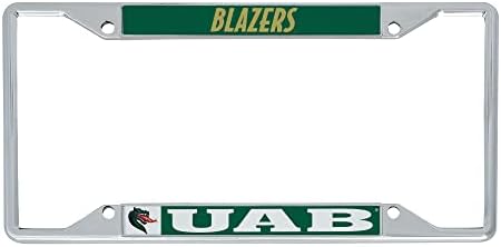 Универзитет на Алабама во Бирмингем Регистарска плоча рамка UAB Blazers Metal Plate Holder за предниот или задниот дел на автомобилот