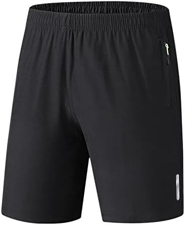 Мажите кратки поставуваат облеки Машки летни спортски шорцеви Брзо сушење шорцеви рефлексивни маркери за влечење лабава кратка црна