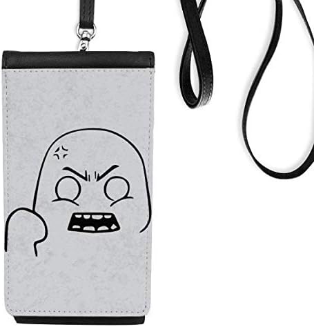 Лут црн симпатичен разговор среќен образец телефонски паричник чанта што виси мобилна торбичка црн џеб