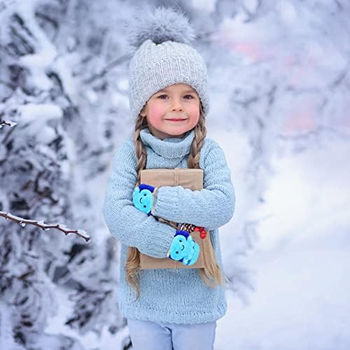 Qvkarw ракавици снег за деца нараквици новороденче Снег зимски скијачки ракавици момчиња за бебиња белезници, собрани топли девојки