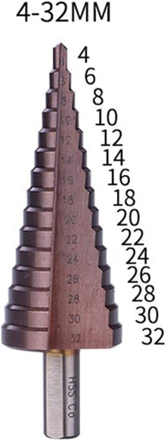 Челични дупки за вежбање чекори за обработка на дрво за вежбање Кобалт чекори за вежбање 4-12/4-20/4-32 mm Алатка за напојување за вежбање за метален конус триаголник, сек?