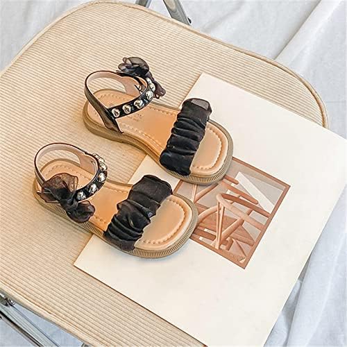 Девојки сандали отворени пети мрежи за дизајн сандали рамни сандали летни чевли за фустани новороденчиња за момчиња за момчиња