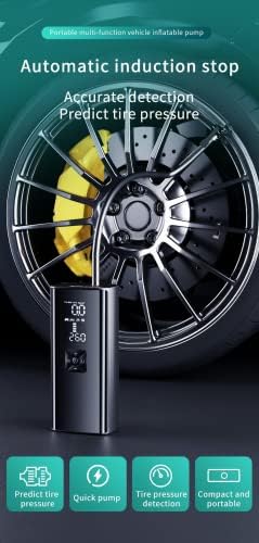 Yfgotfy 150psi/8000mAh Електрична пумпа за воздух во гума со дигитален мерач за моторцикл со моторцикли за велосипед кошарка надувување