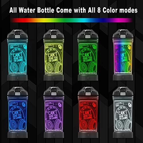 Јуандијан не може да те слушнам јас сум шише со вода за вода, слушалки 7 светла во боја 3Д светли чаши за пиење подароци за гејмери