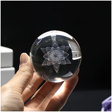 Кристал 3Д резба цветна топка стакло украс сфера заздравување на медитација fengshui глобални додатоци за домашни украси подароци кристално