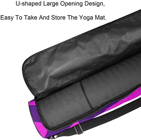 Виолетова тигар јога мат носач торба со лента за рамо од јога мат торба торба торба за плажа торба