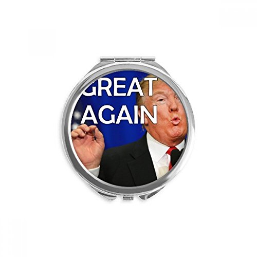 Смешен американски одличен претседател на сликата на слика Компактен огледало тркалезно преносно џебно стакло