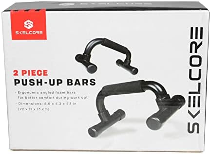 Skelcore Push Up Bars Bars Trainer Trainer - Притиснете ги рачките за тренинзи со подот со ергономска удобност за удобност од пена