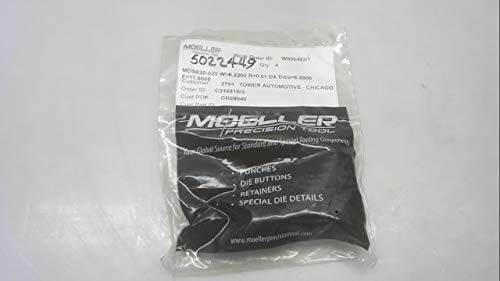 Алатка Moeller Precision MDS020-025 -пакет од 4 -, притиснете го копчето Fit, MDS020-025 W = 6.2200 R = 0,61 DX DDIA = 6.000