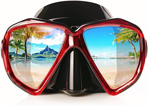 Маска за нуркање нуркање панорамски HD маска за пливање, штити за нуркање против маглата, калено стакло нуркање маска за возрасни млади очила