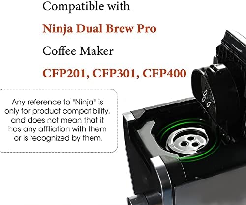 Osldims за еднократно кафе -парчиња со Ninja Dual Brew Cafe Cafe, 2 пакувања за еднократно кафе, компатибилни со Ninja Chafe Filter CFP201 CFP301 CFP400 Dual Brew Pro Pro