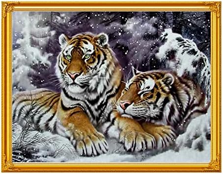 Disxvivy Cross Stitch Stamped Full Full везење комплети DIY 11CT памук Тема печатена DIY игличка комплети DMC занаетчиски иглички