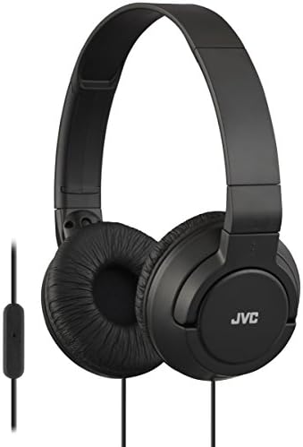 JVC лесен рамен преклопен на уво шарена лесна лента за преклопување со микрофон со микрофон, црна