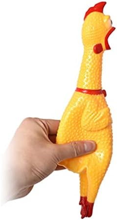 Гума пилешко новост пилешко играчка врескајќи пилешка играчка гума стискање на треперење на гаџети за алатка за декомпресија 30 см
