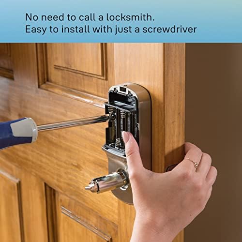 Јеил увери лост - лост на вратата на тастатурата - Влез без клуч со отклучување на пин -код и еден допир или автоматско заклучување - црна