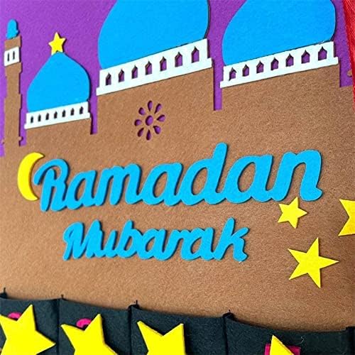2023 Еид Мубарак Почувствува Рамазански Календар Со Џеб За Деца Подароци Одбројување Материјали Муслимански Календар Декор С5м6 Партија Балрам