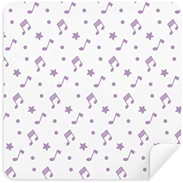 Виолетови Мали Ѕвезди Музички Ноти Чистење Крпа Екран Почиста Велур Ткаенина 2 парчиња