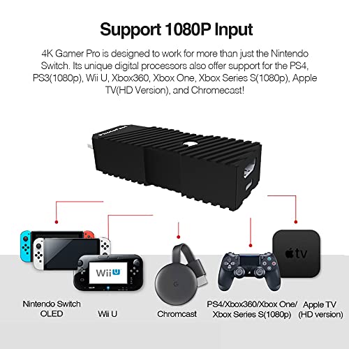 PhotoFast 4k Gamer Pro Конзола ЗА Видео Игри HDMI 4K upscaler 1080p до 4k @60fps без заостанување зголемување на резолуцијата За Nintendo