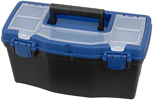 Едвард Алатки Пластична алатка кутија со рачка - 16 ”кутија за организатор на тешки задачи со отстранлив фиока за организатор и рачка