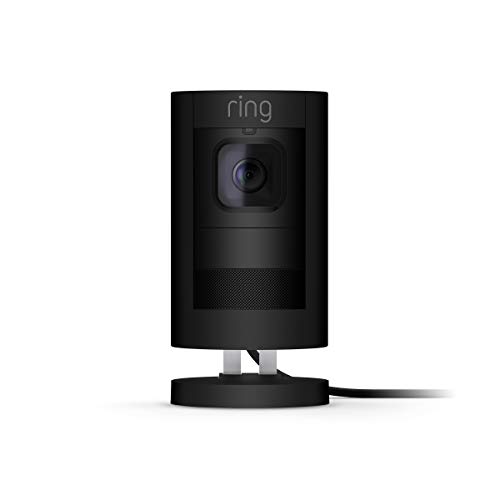 Ring Ring Up Cam Cam Elite, Внатрешна/надворешна моќност HD Security Camera со двонасочен разговор, ноќно гледање, работи со Alexa - црно