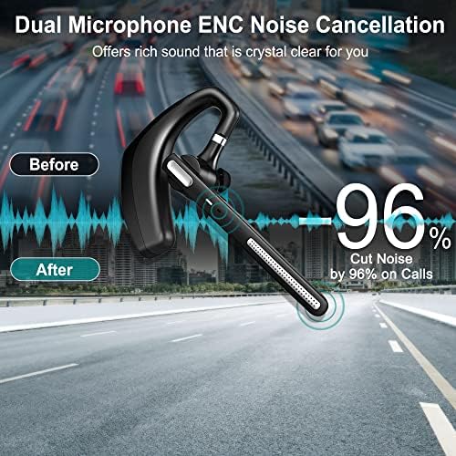 Gixxted Bluetooth Слушалки, V5. 1 Безжични Слушалки Со Микрофон За Поништување Бучава, 110 Часа работно Време Bluetooth Слушалка со 500mAh