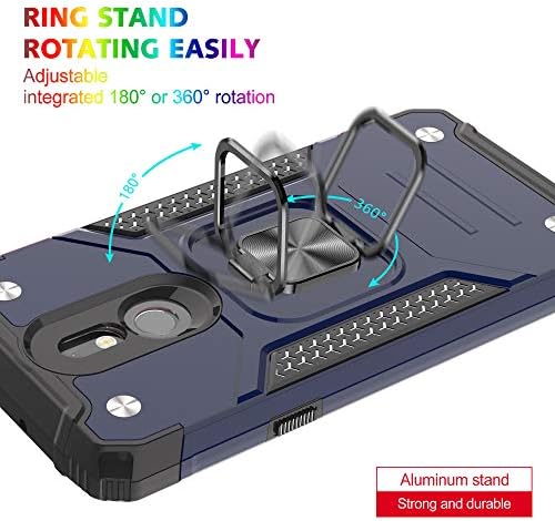 AYMECL Компатибилен ЗА LG Stylo 5/LG Stylo 5 плус/LG Stylo 5V / LG Stylo 5x Случај Со HD Заштитник На Екранот, 360°Ротација Прстен