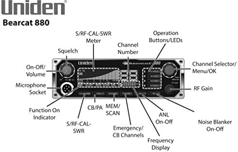 Uniden Bearcat 980 40-Канал SSB CB Радио СО Странична ЛЕНТА NOAA WeatherBand, 7-Боја Дигитален Дисплеј НА ГОДИШНО НИВО/CB Прекинувач И