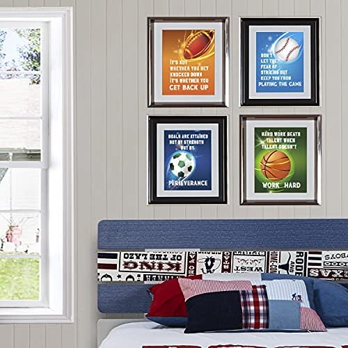 Спортски мотивациски цитат фрази постер спорт инспиративен цитат уметнички печати кошаркарски фудбал бејзбол фудбал за момчиња спална
