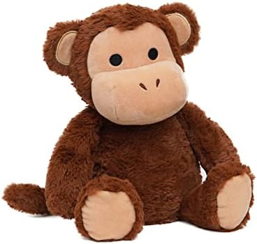 Авокат загреано полнети мајмуни кадифни - 10 инчи Нескручена микробранова играчка за мајмуни - загрева подлога за греење - топла и топла терапија